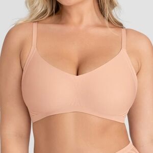 Honeylove Women's Silhouette Bra pink Peach  Seamless  Bra Sz 2X